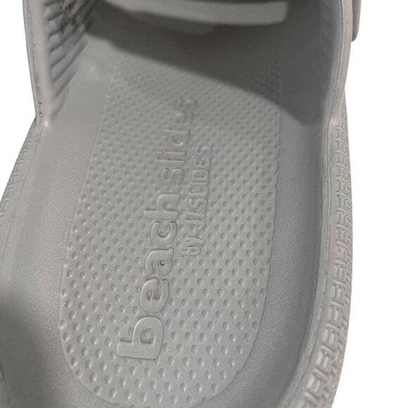 Beach Slides By JSlides Grey EVA Double Buckle Sandals Women 7M Summer Coastal - Picture 9 of 13